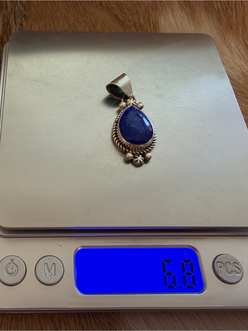 ❤️ Signed Navajo Robert Martinez Lapis Lazuli Sterling Statement Unisex Pendant - Picture 8 of 12